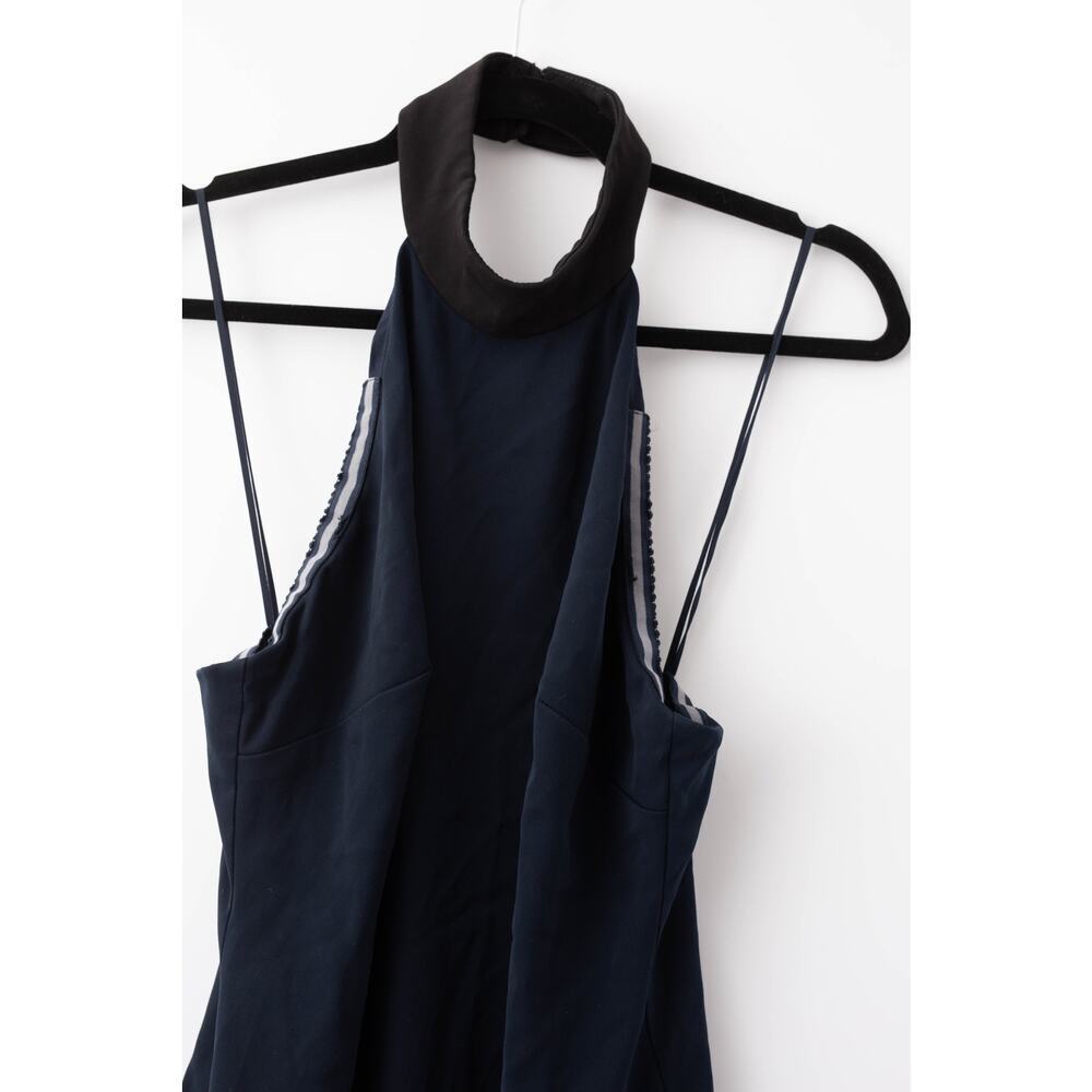 Badgley Mischka Two Tone High Neck Gown Size 8 - Picture 5 of 7